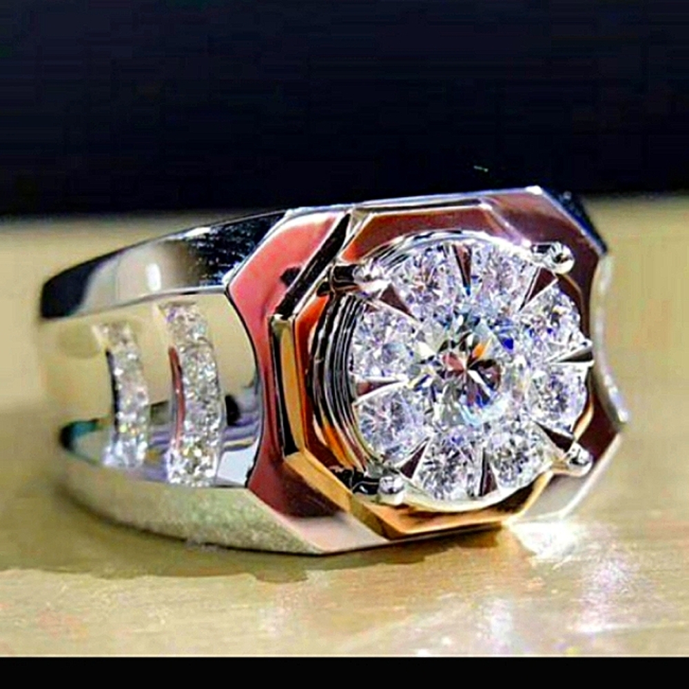 Iced out unisex ring size 8